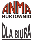 logo ANMA - Hurtownia Artykułów Biurowych - druki szkolne, świadectwa, papier, tusze, tonery, niszczarki, laminatory, bindownice, gilotyny, tablice interaktywne, projektory multimedialne