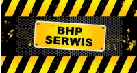 logo BHP SERWIS - artykuły BHP, odzież robocza, obuwie robocze, rękawice robocze, apteczki samochodowe, kamizelki ostrzegawcze, lampy ostrzegawcze, gaśnice, środki czystości, hełmy, nakrycia głowy,